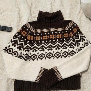 American Eagle Fair Isle Turtleneck Sweater